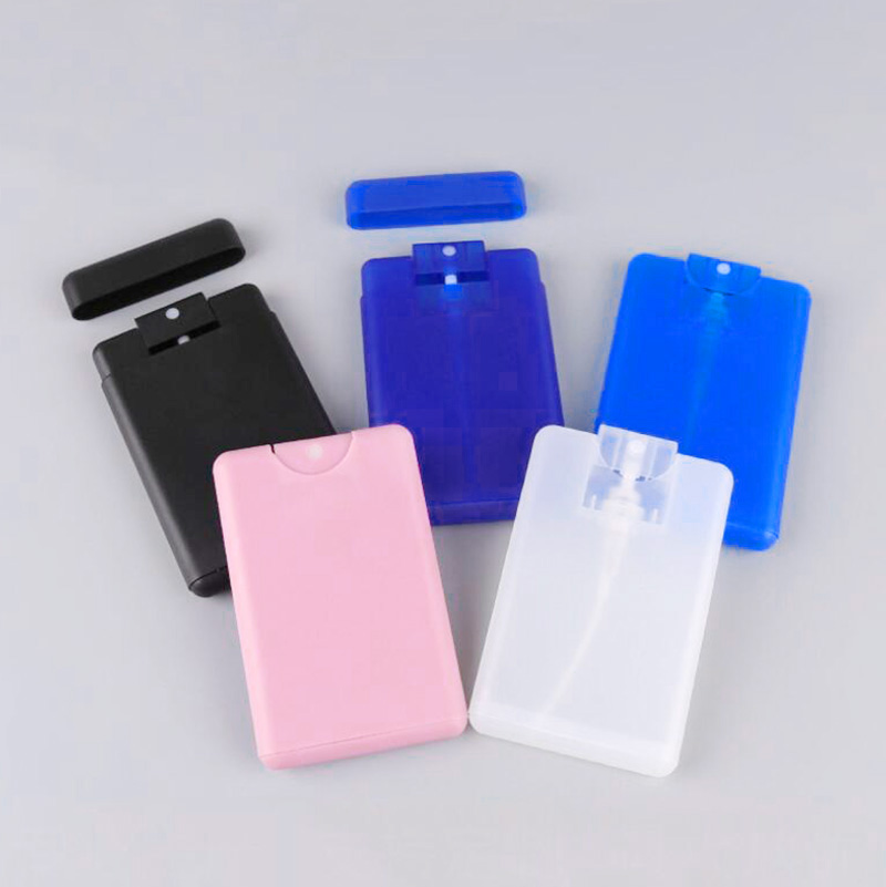 Cosmetic Portable 20ml Clear White Black Pp Plastic Credit Card Perfume Bottle Na May Mist Spray Cap07
