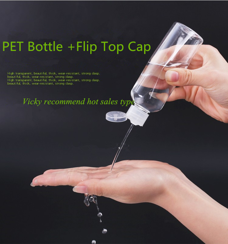 Empty-30ml-50ml-60ml-100ml-120ml-150ml-250ml-500ml-Hand-Sanitizer-Gel-Plastic-Pet-Lub raj mis-Nrog-Flip-Lid04